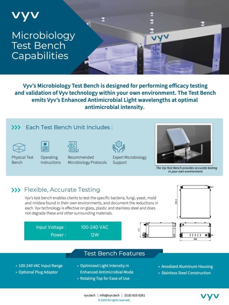 Vyv Microbiology Test Bench Unit